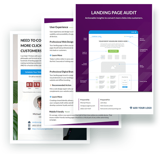 Landing Page Report Preview