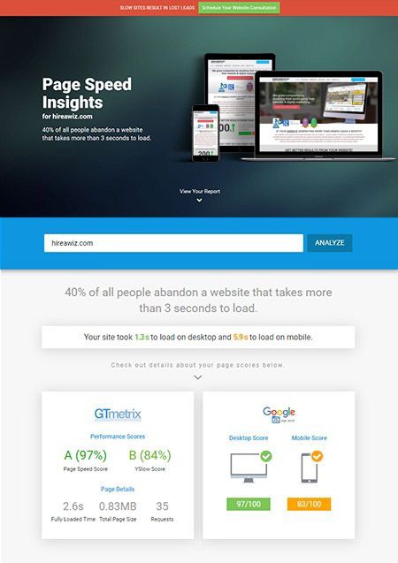 Page Speed Lead Magnet