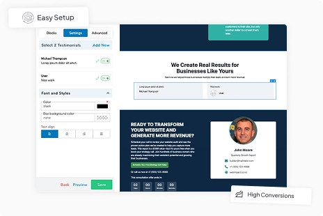 Easy setup & high conversions