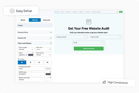 Easy setup & high conversions