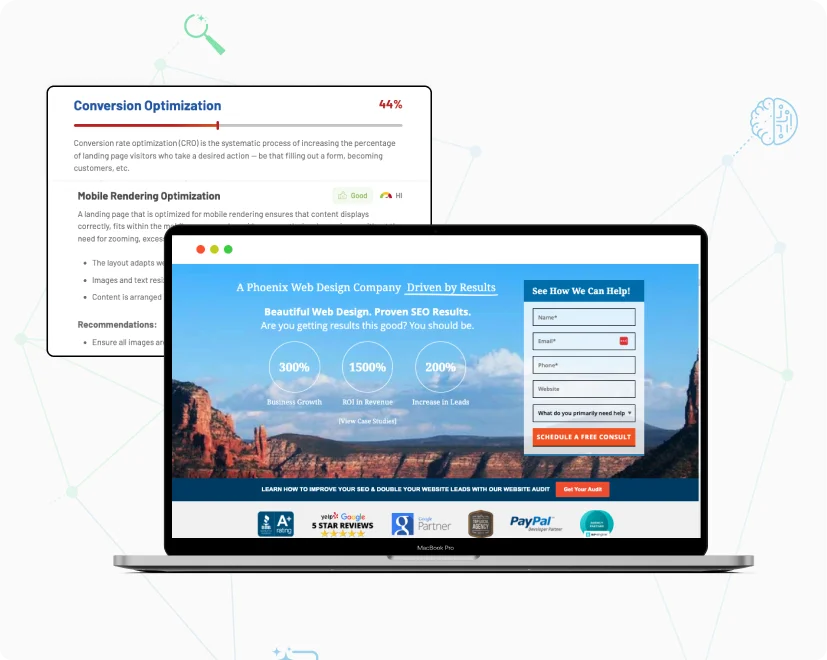 Our AI sees landing pages like conversion experts do