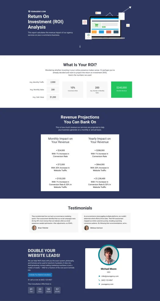 ROI e-commerce analysis