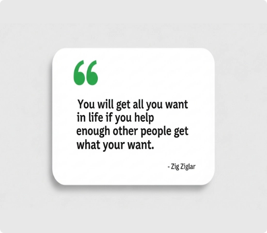 We also believe in giving back