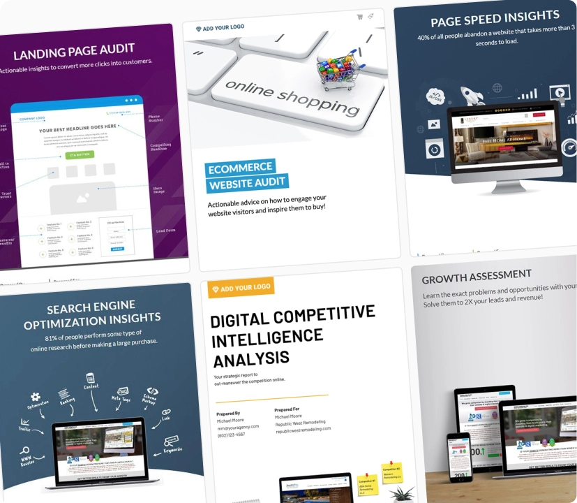 My Web Audit reports cover everything important to today's marketing-focused business owners